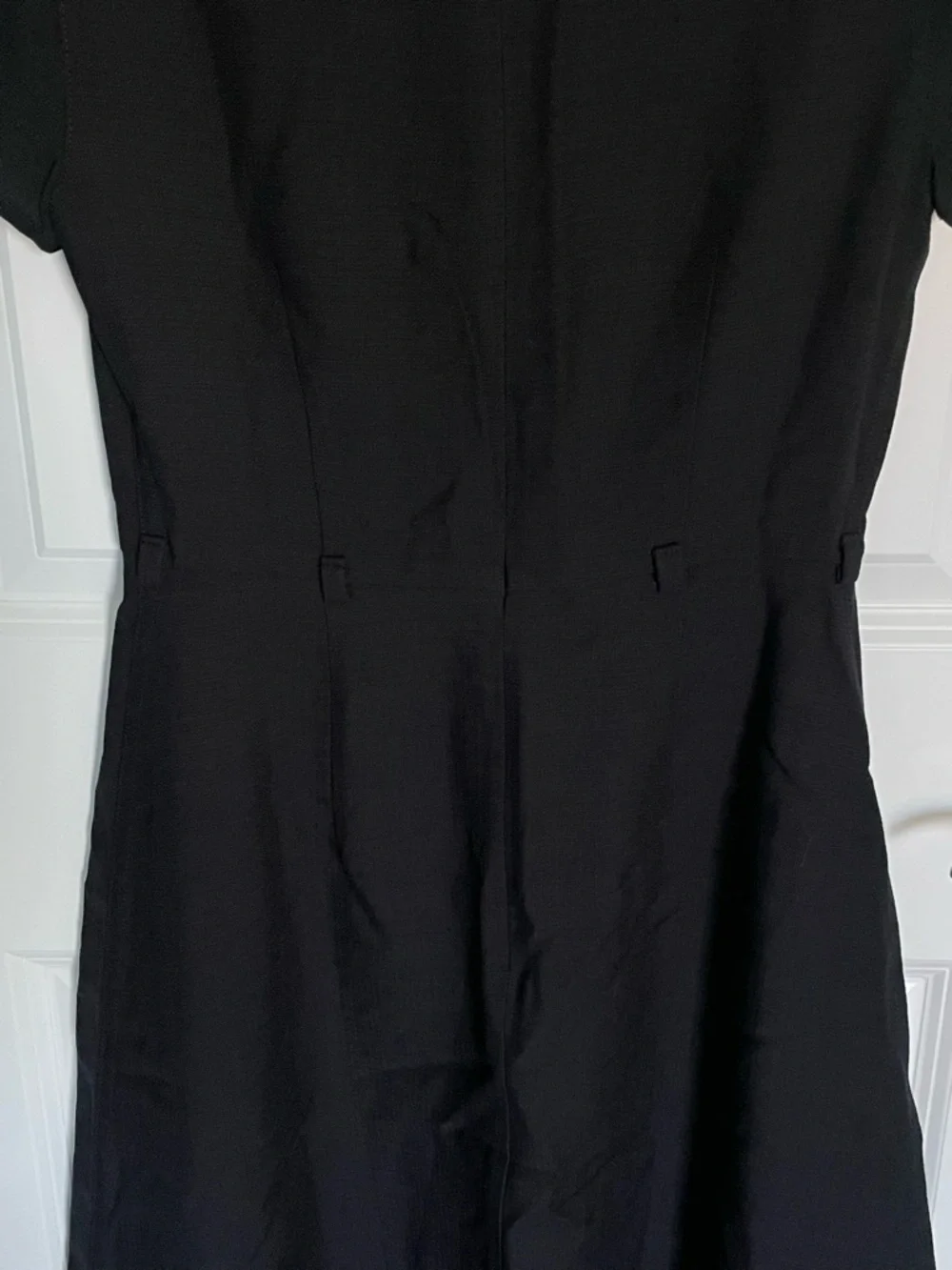 J. Crew Black Luster Canvas Mathilde Midi Dress Size 0 54383